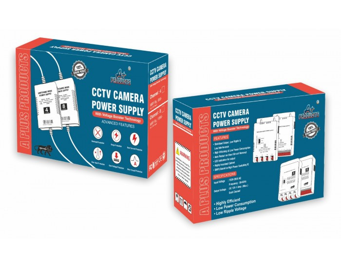 A+ PRODUCTS CCTV POWER SUPPLY 4CH METAL (SINGLE OUTPUT) 12V/4A