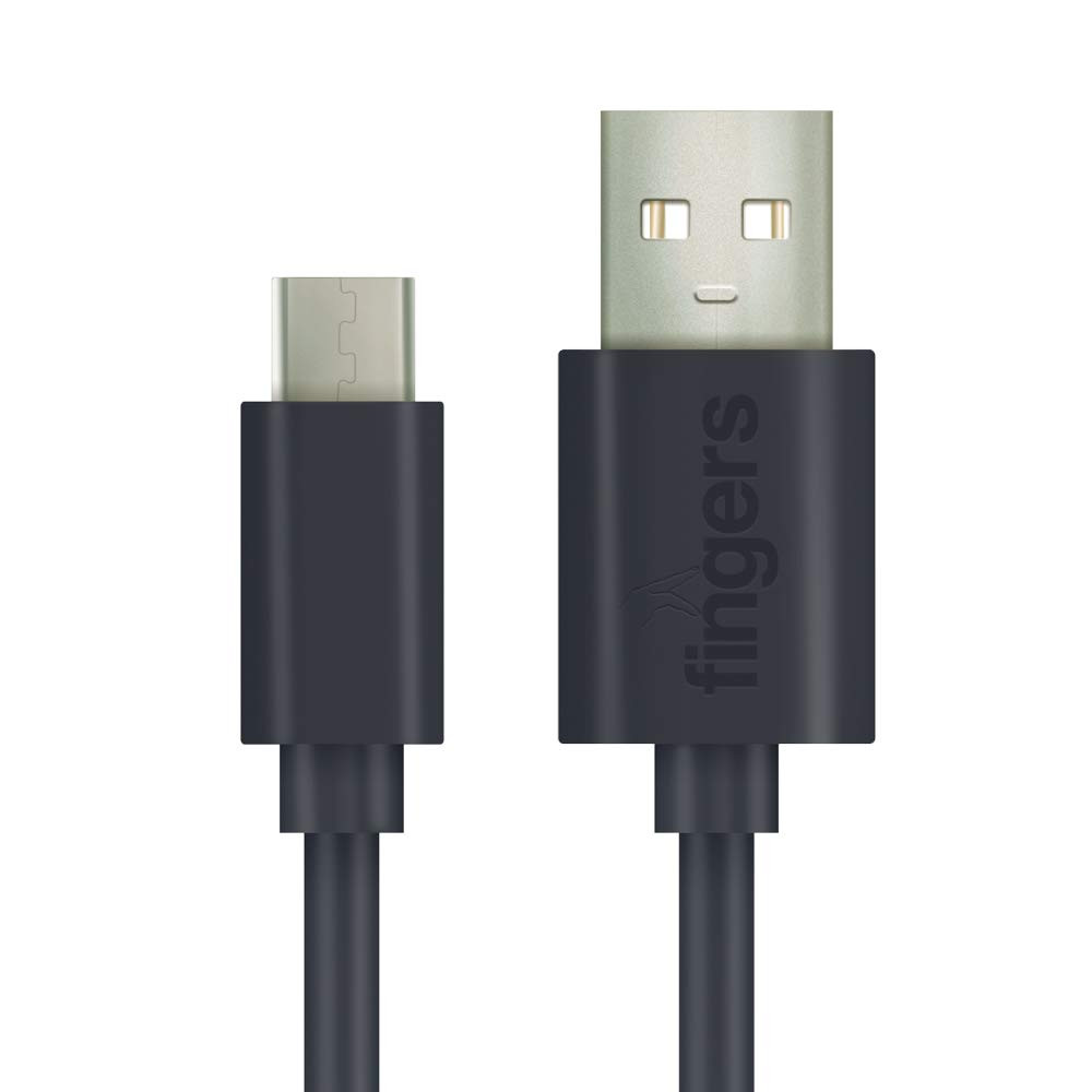 FINGERS FMC-MIICRO-04 SINGLE PIN MICRO USB DATA / CHARGING CABLE (1 M, BLACK)