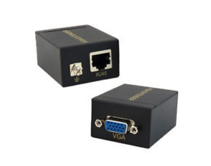 VGA FEMALE EXTENDER WITH LAN (RJ45) FEMALE 60 METER