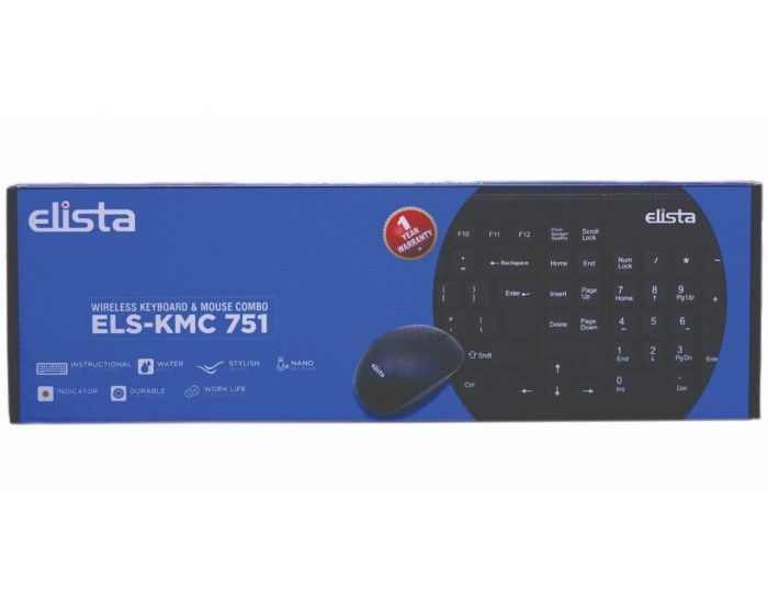 ELISTA KEYBORD MOUSE COMBO WIRELESS ELS KMC 751