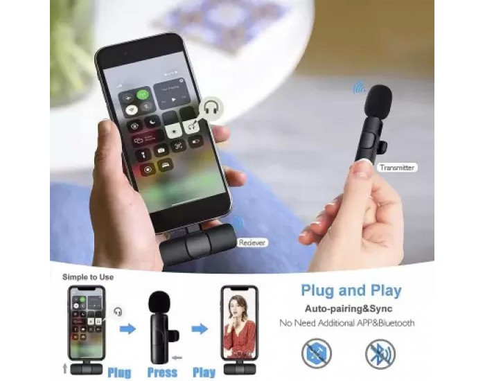 COLLAR WIRELESS MIC K8 FOR TYPE C | IPHONE