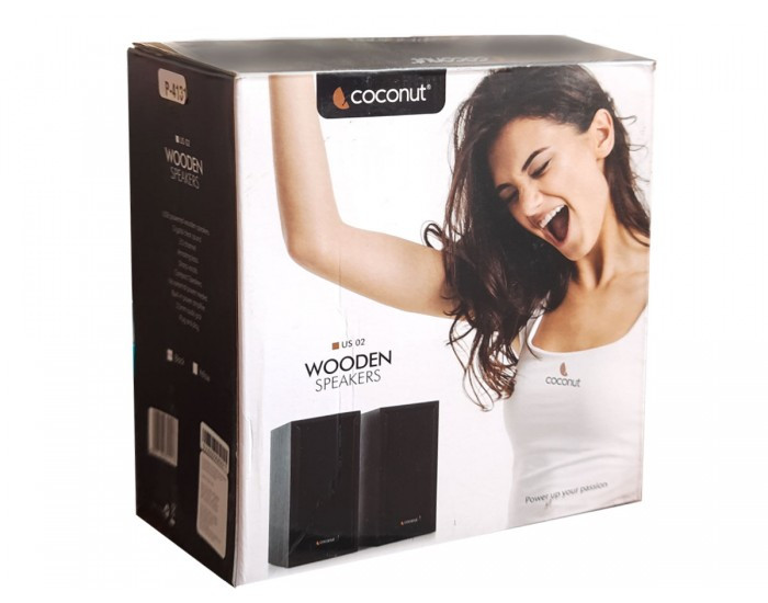 COCONUT AUX SPEAKER 2.0 USB POWERED US02 WOODEN