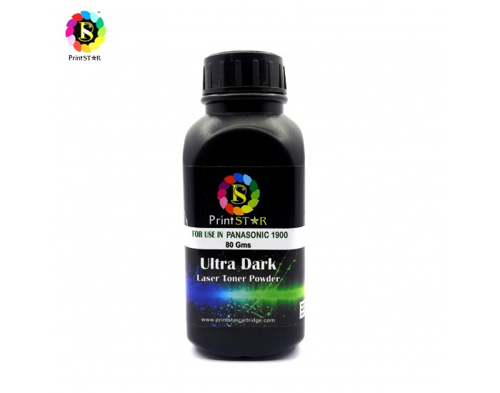 PRINT STAR LASER TONER POWDER FOR PANASONIC 1900 UNIVERSAL 80GM (ULTRA DARK)