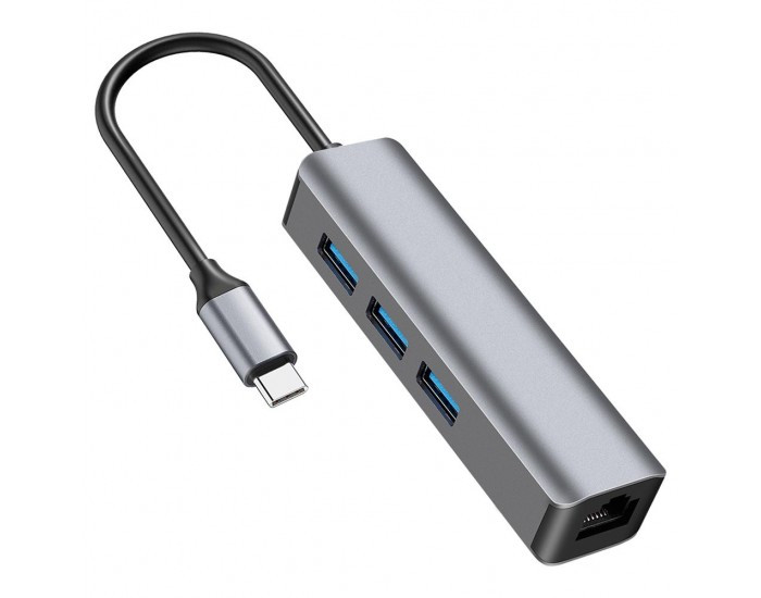 URICOM TYPE C HUB 3 PORT WITH LAN 2.0