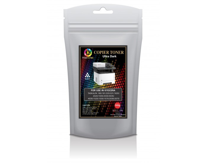 PRINT STAR KYOCERA UNIVERSAL COPIER TONER POWDER 500 GMS (ULTRA DARK)