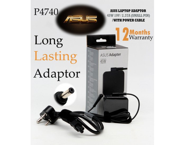 ASUS LAPTOP ADAPTOR 45W 19V / 2.37A (SMALL PIN)