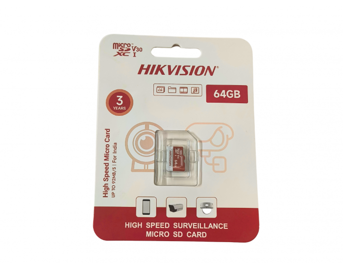 HIKVISION MICRO SD 64GB (FOR CCTV CAMERAS ONLY) 20240401