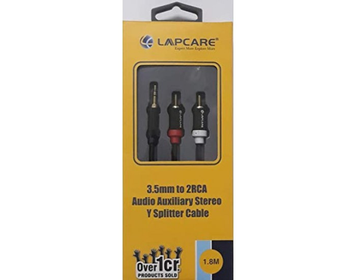LAPCARE STERIO TO 2 RCA 1.8M (1 YEAR WARRANTY)