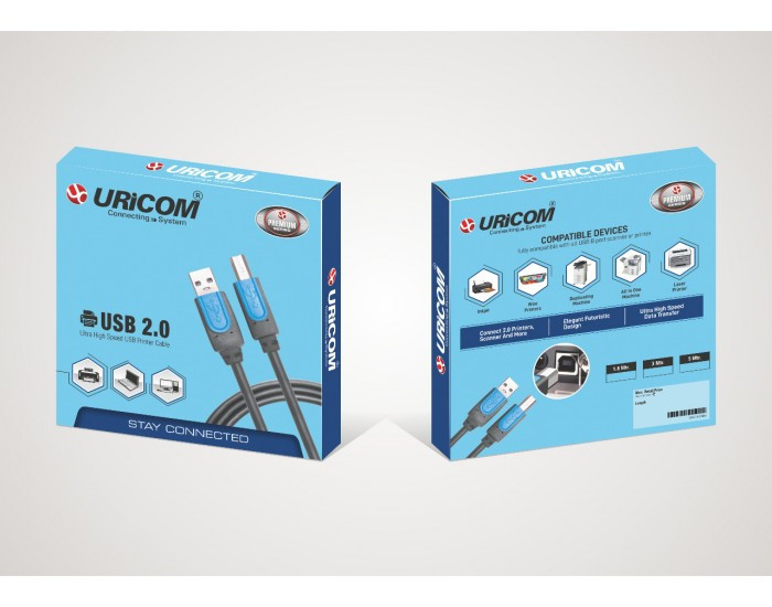 URICOM USB PRINTER CABLE 1.8M