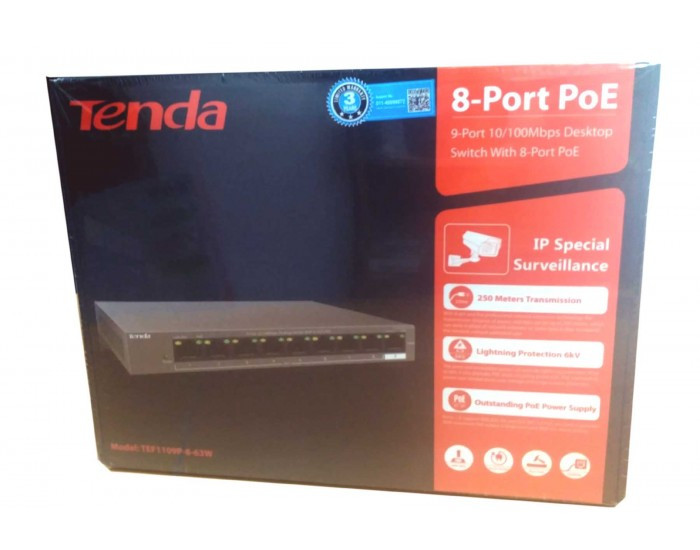 TENDA POE SWITCH 8 PORT 1109P (8 + 1 UP LINK)