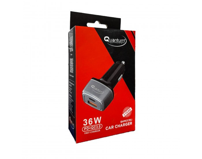 QUANTUM USB CAR CHARGER (QHMCC36J)