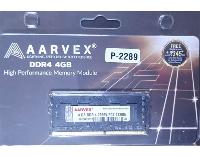 AARVEX LAPTOP RAM 4GB DDR4 2666 MHZ