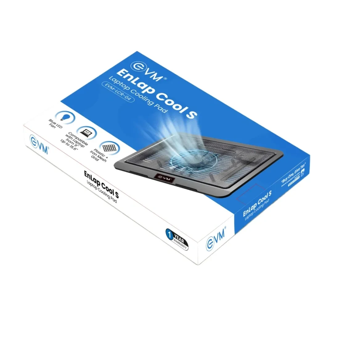 EVM EnLap Cool S Laptop Cooling Pad For 15.6 Inch Laptops LCR-04