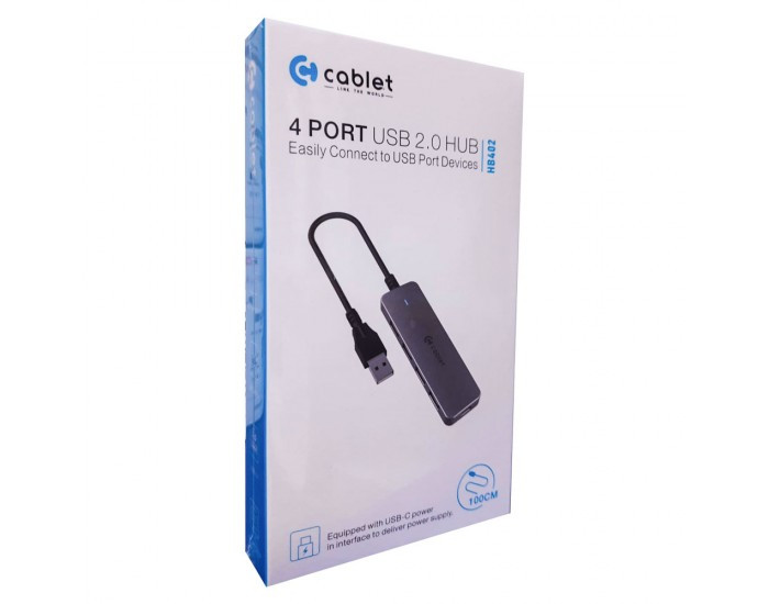 CABLET USB HUB 4 PORT 2.0 (HB402)