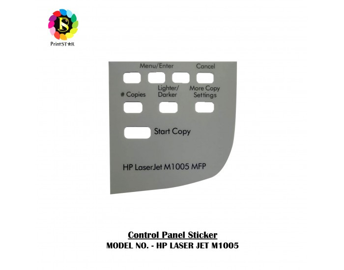 PRINT STAR CONTROL PANEL STICKER FOR HP LJ M1005