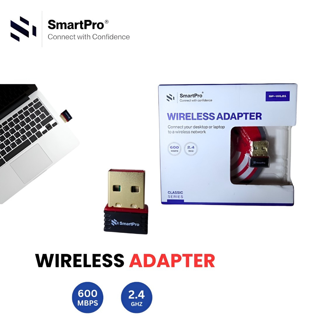 Smart-Pro USB To Wi-Fi Dongle Adapter 300 Mbps