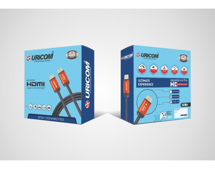 URICOM HDMI CABLE 5M 720P WITH ETHERNET 4.95GB/S