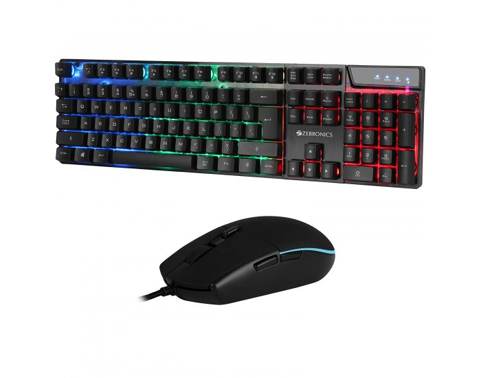 ZEBRONICS GAMING KEYBOARD MOUSE COMBO WIRED (ZEB-WAR) 1 YEAR