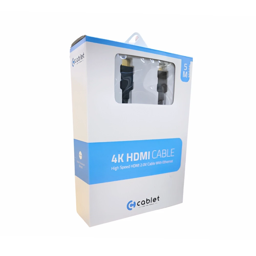 Cablet HDMI Cable 5m 4K 60HZ 1080P With Ethernet 18 Gbps Speed