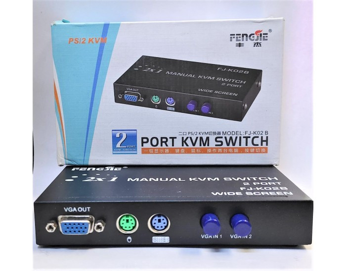 VGA | PS2 2 PORT KVM SWITCH (KEYBOARD VIDEO MOUSE)