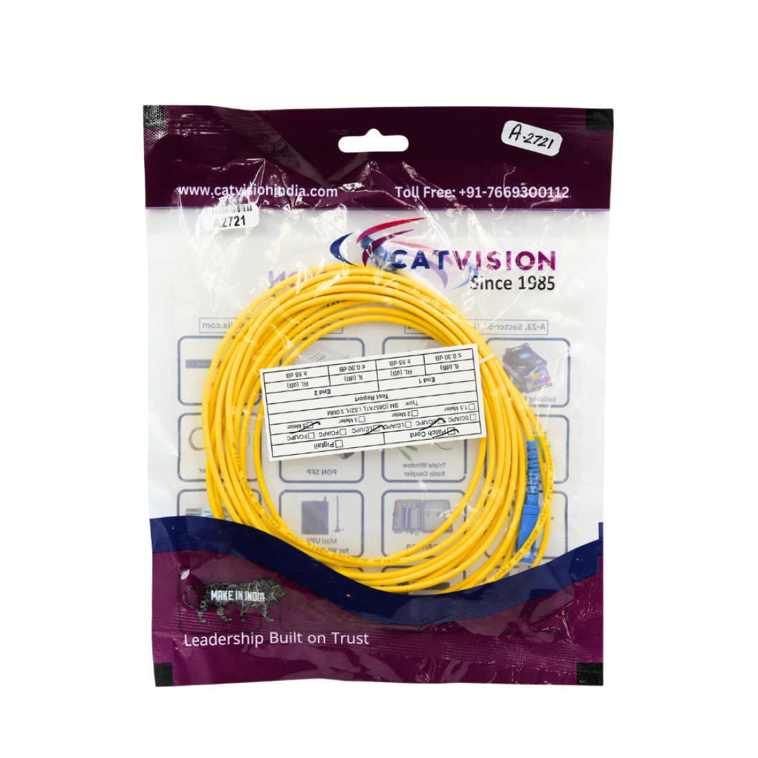 CATVISION Fiber Patch Cord Sc-Lc Simplex 3mm 5m