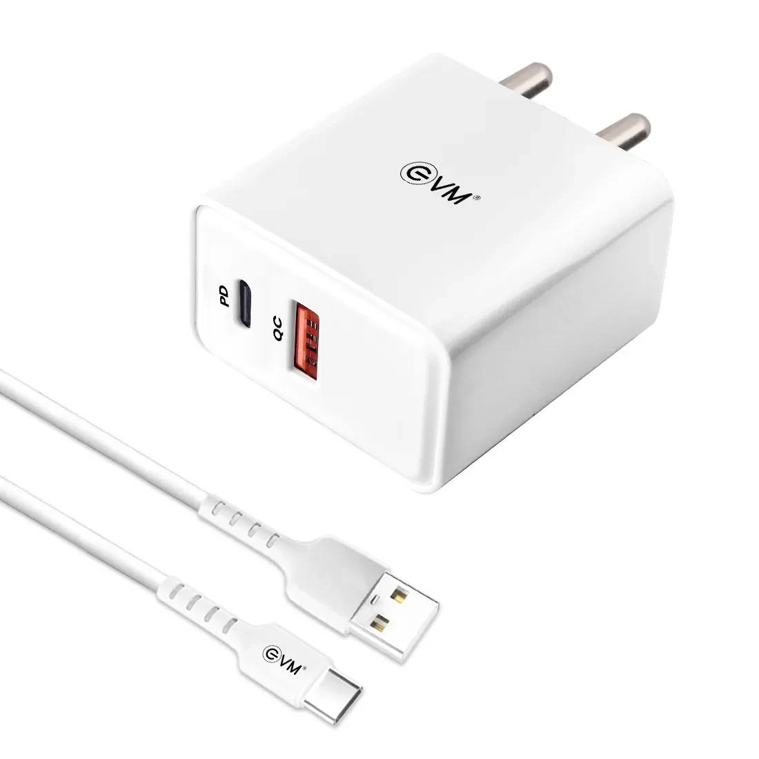 EVM Mobile PD Charger with Cable (USB to Type-C) 22.5W
