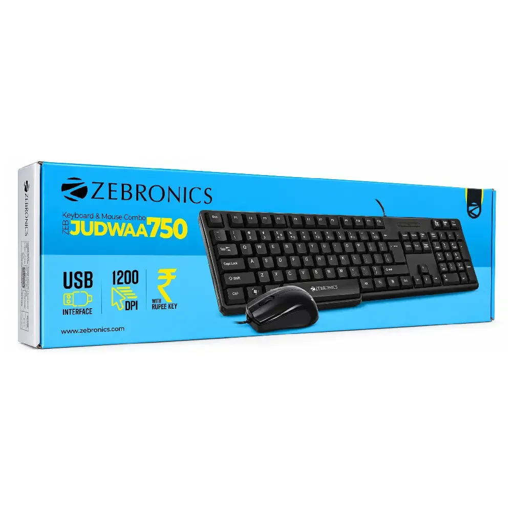 Zebronics USB Keyboard Mouse Combo Judwaa 750