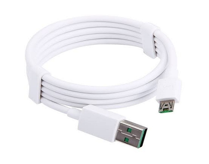 VOOC SINGLE PIN MICRO USB DATA / CHARGING CABLE (1.2 M, WHITE)