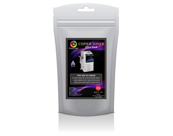 PRINT STAR IR CANON UNIVERSAL COPIER TONER POWDER 500 GMS (ULTRA DARK)