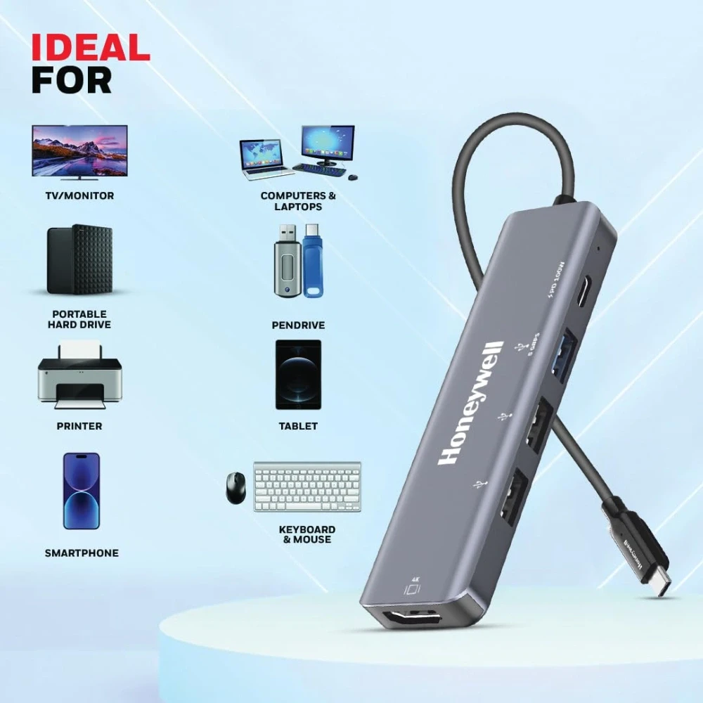 Honeywell Type C Docking Station 5 in 1 (USB | Type C | HDMI) (Open Box)